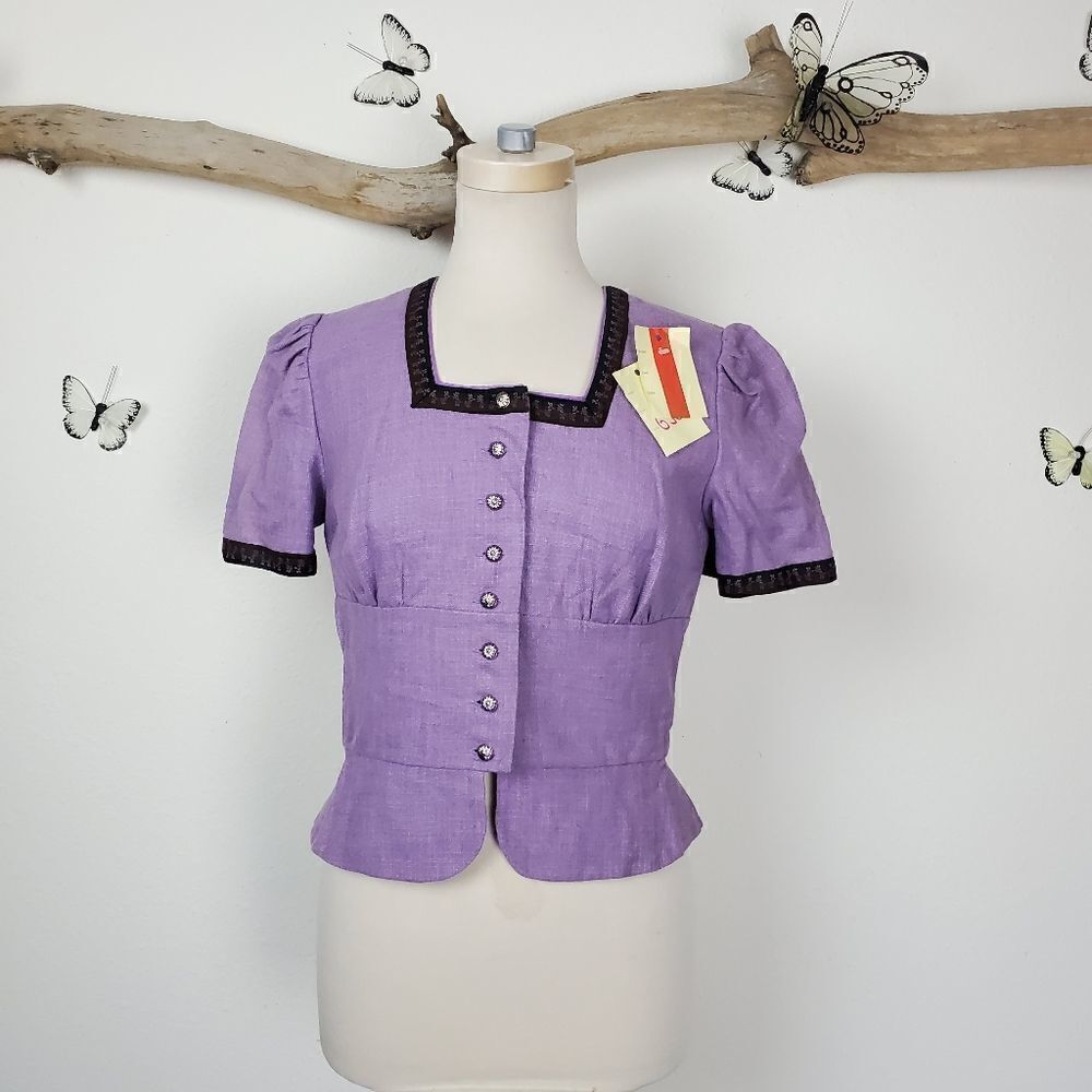 Vintage original Wurzer dirndll purple jacket